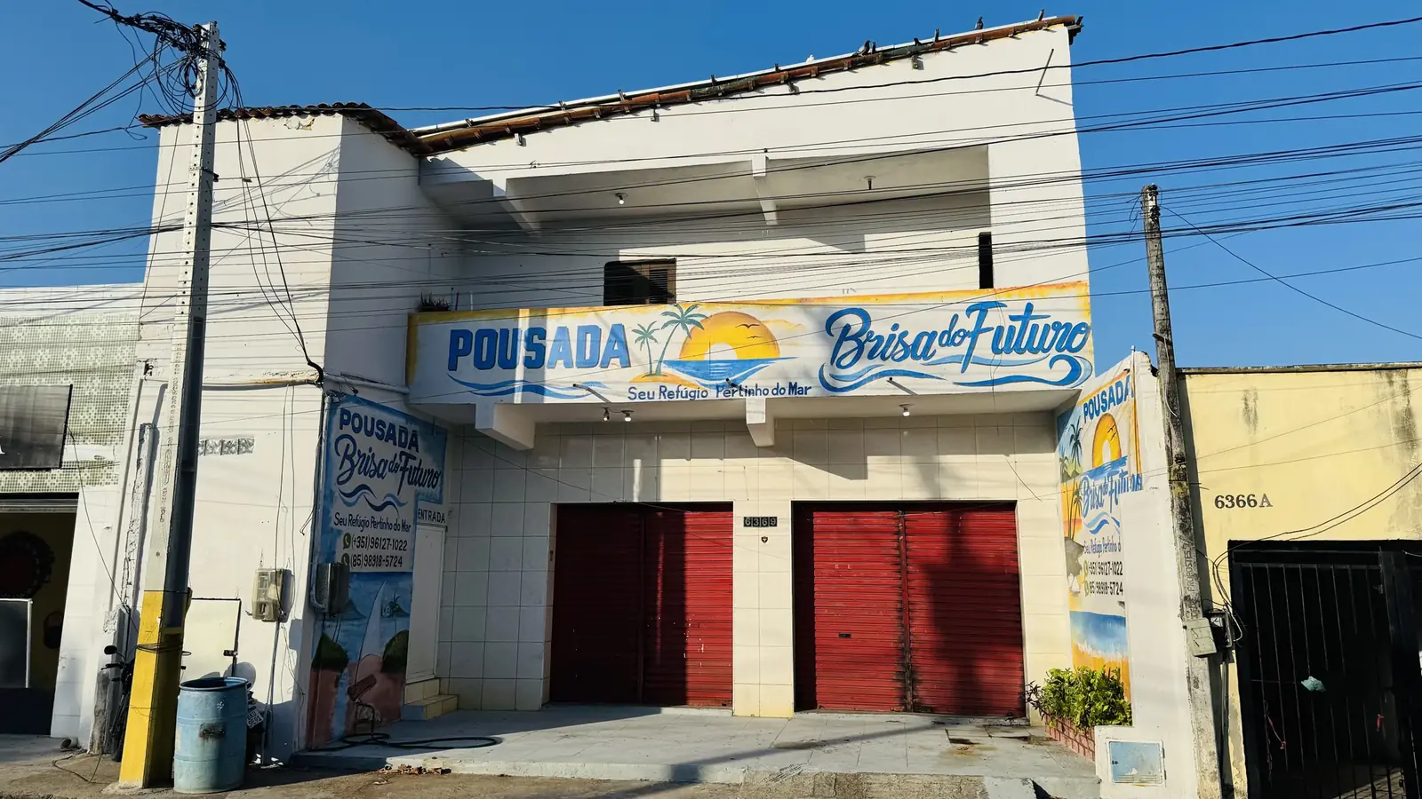 Fachada da Pousada Brisa do Futuro